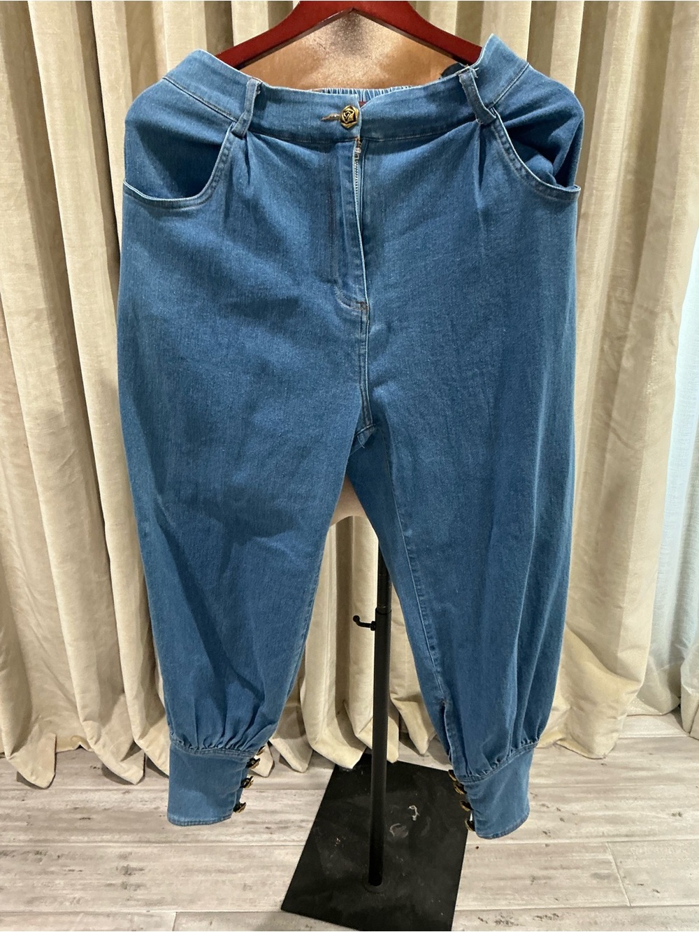 Blue Women's Denim Jogger Jeans
